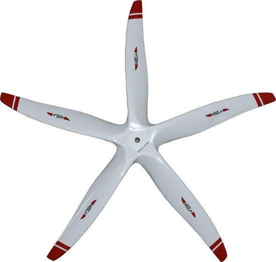Picture of Biela 5 Blade TURBO 24 White/Red